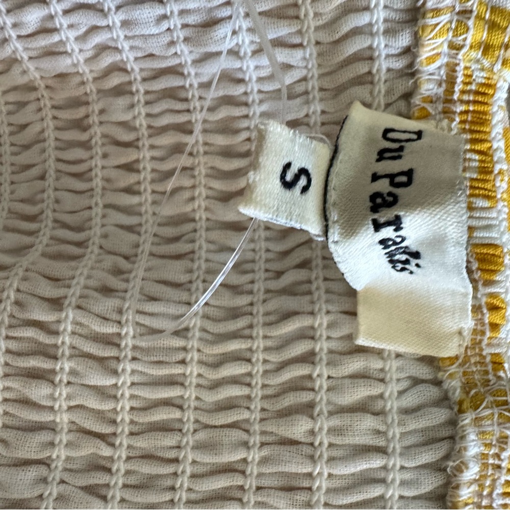 Du Paradis Yellow Floral Women's Top - Picture 5 of 5
